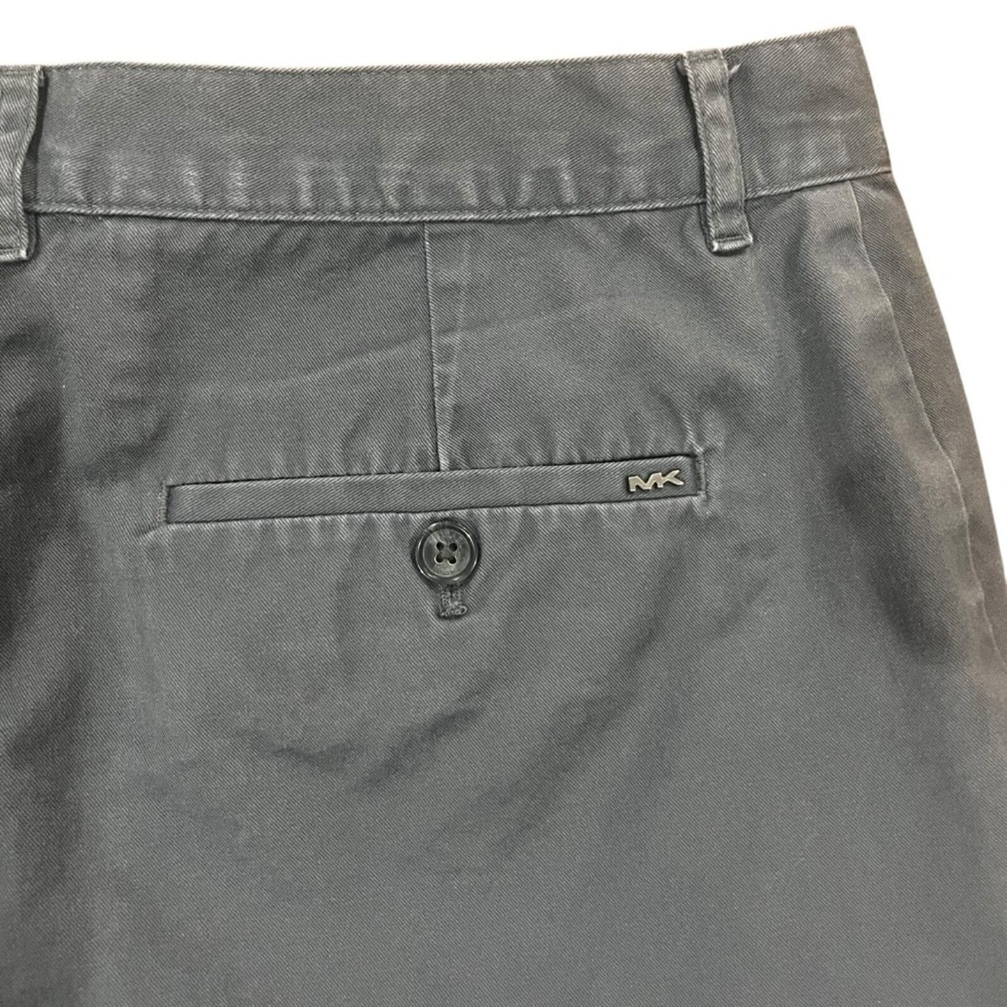 Michael Kors Mens 36 Blue Gray Flat Front 4 Pocket Chino Shorts