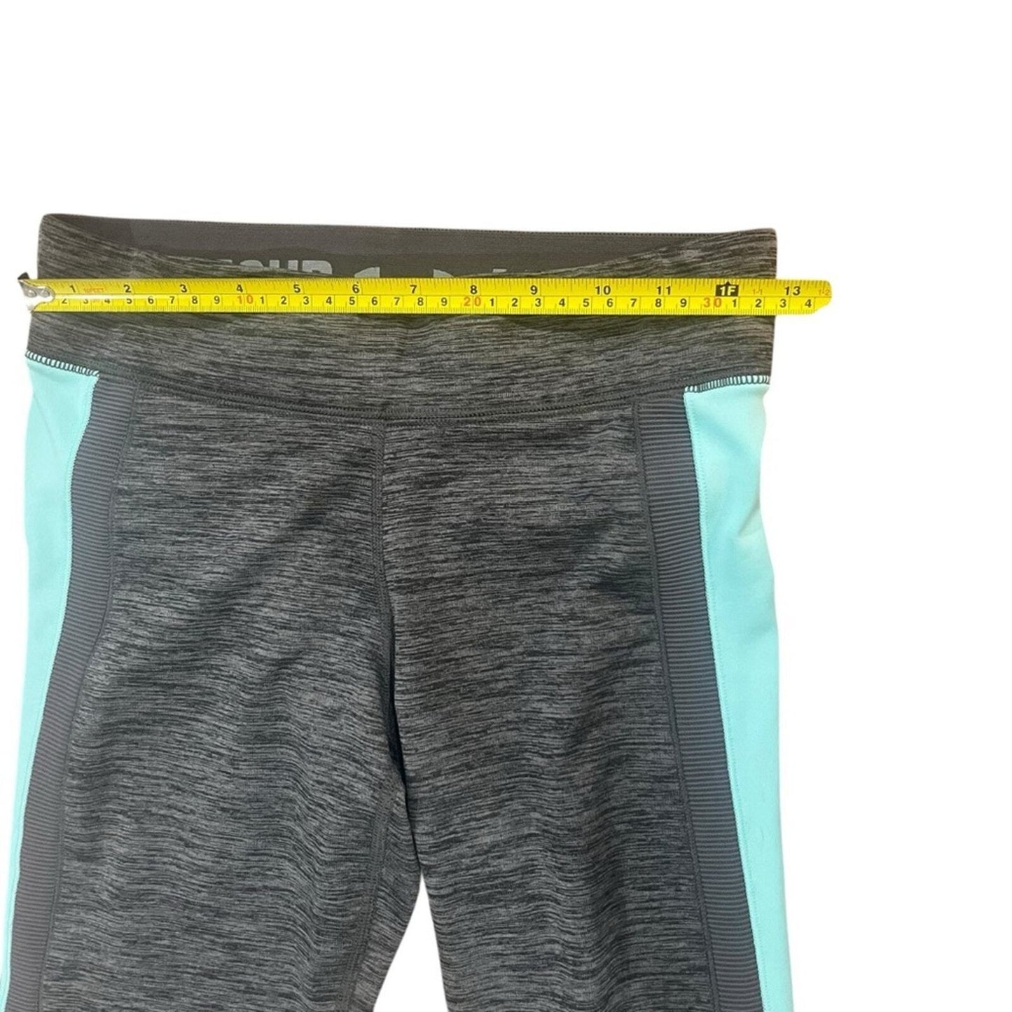 Under Armour Womens Cold Gear Tiffany Blue Gray Leggings Size Medium