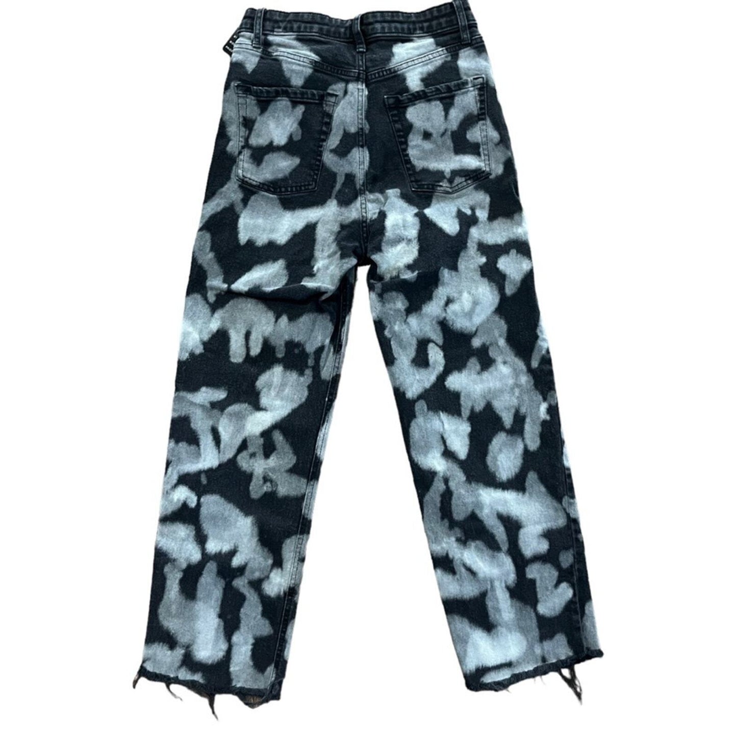 Wild Fable Women's Size 6 Super High Rise Straight Button Fly Gray Black Jeans