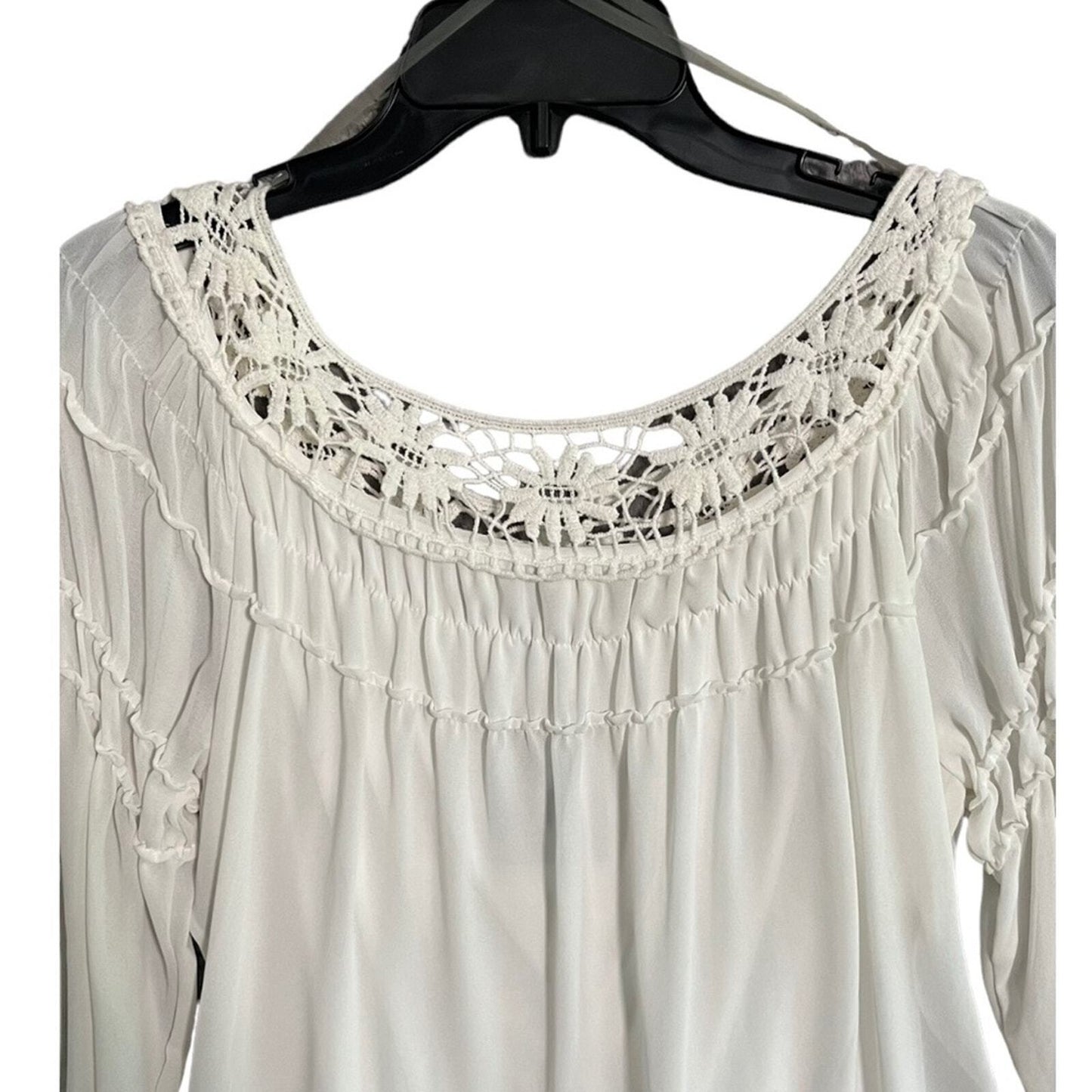 HeartSoul Womens Medium White Mini 3/4 Length Sleeve Dress NWT