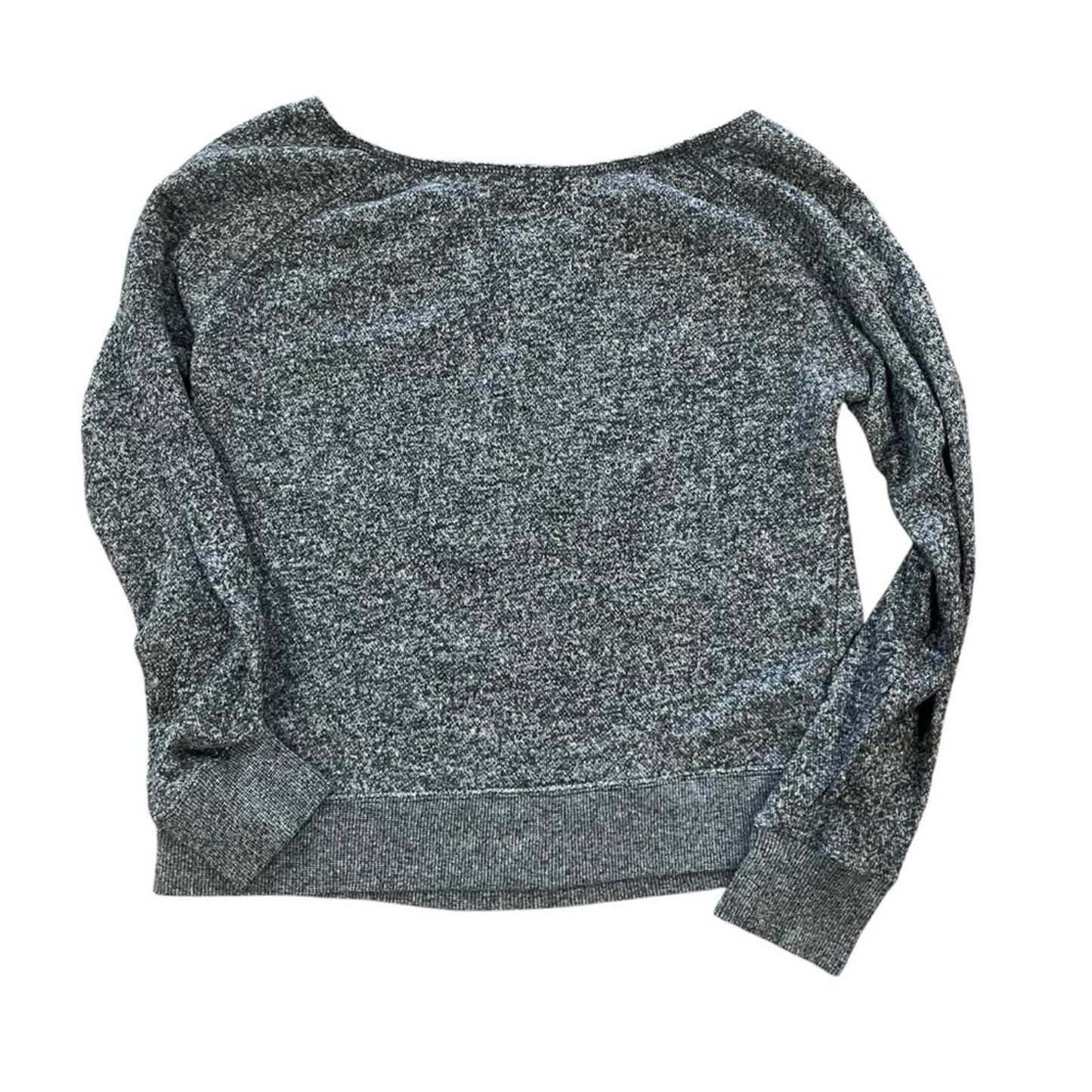 Young & Reckless Womens Size Medium Wide Neck Off Shoulder Gray Sweatshirt