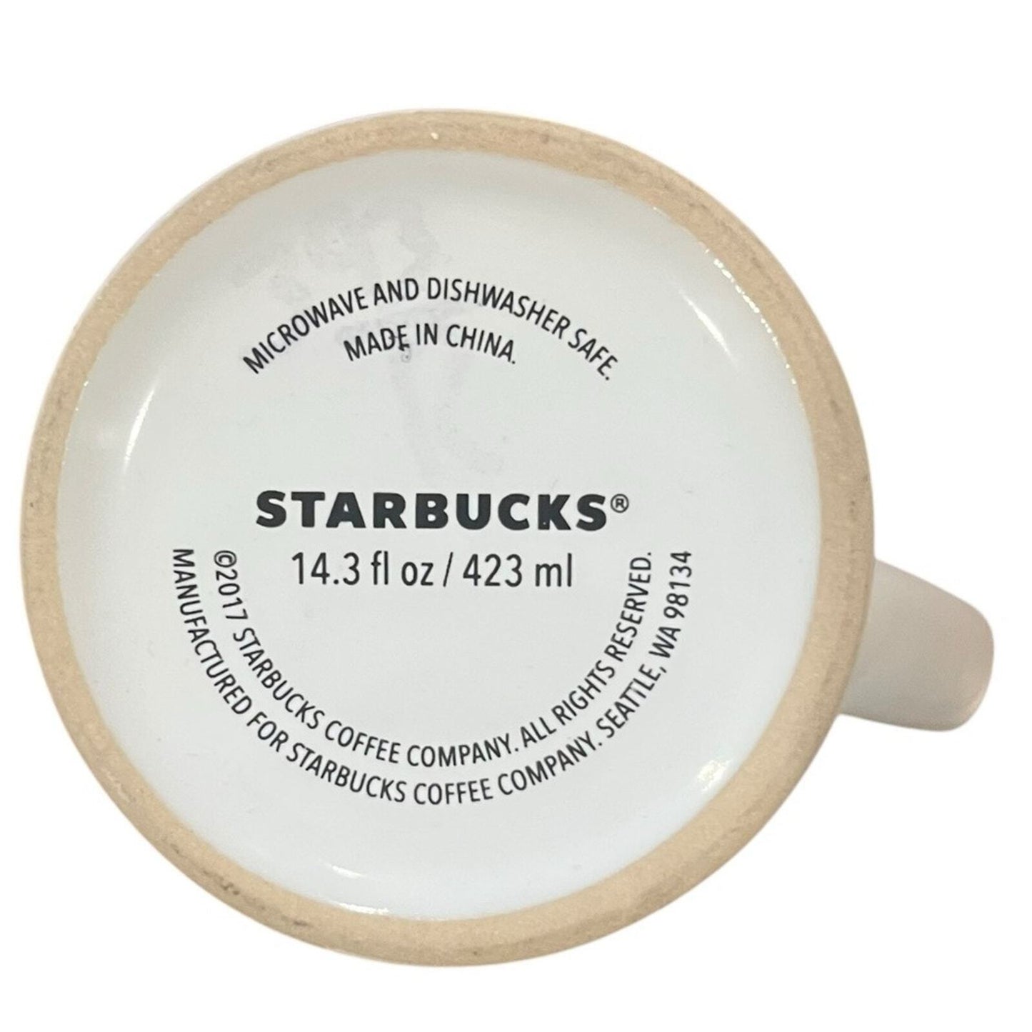 Starbucks Coffee 2017 Red & White Travel Mug with Green Mermaid & Handle14.3oz