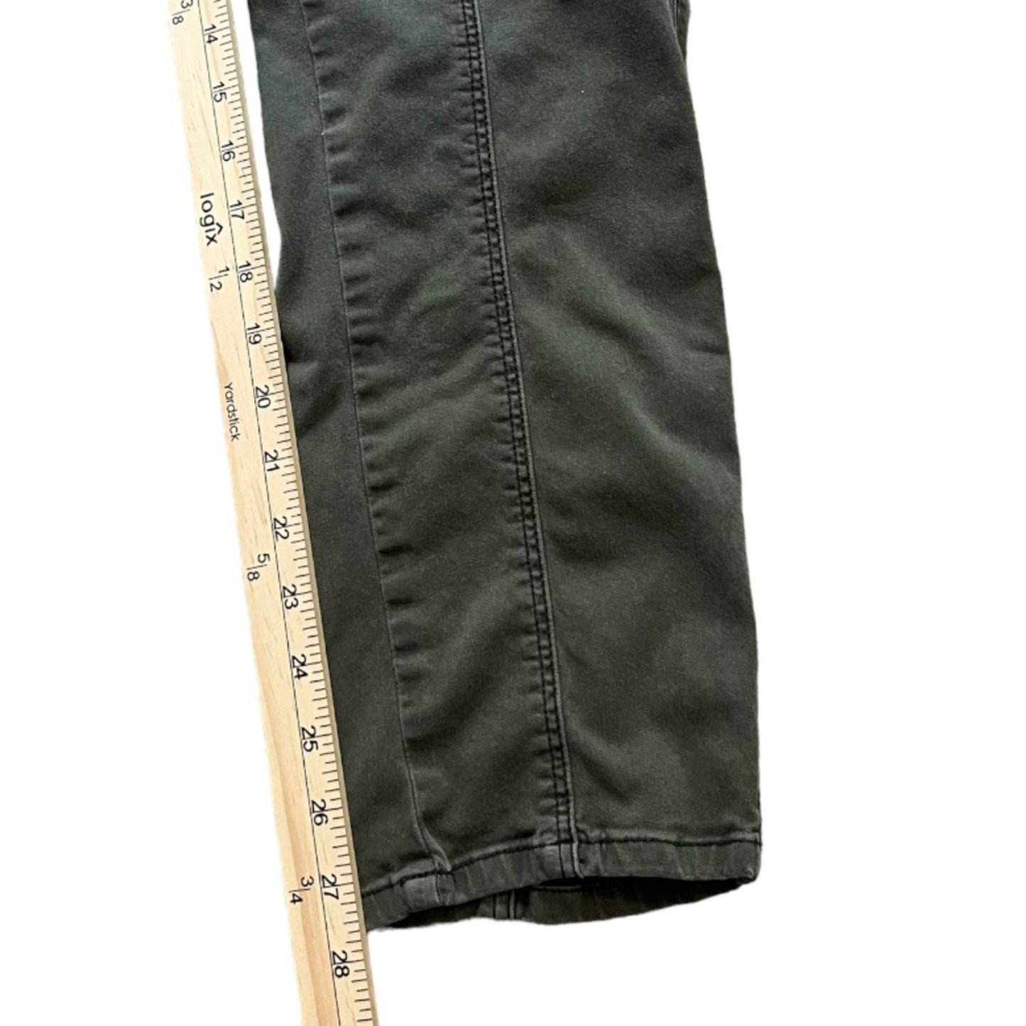White House Black Market Womens Crop Pants Size 10L Green The Straight