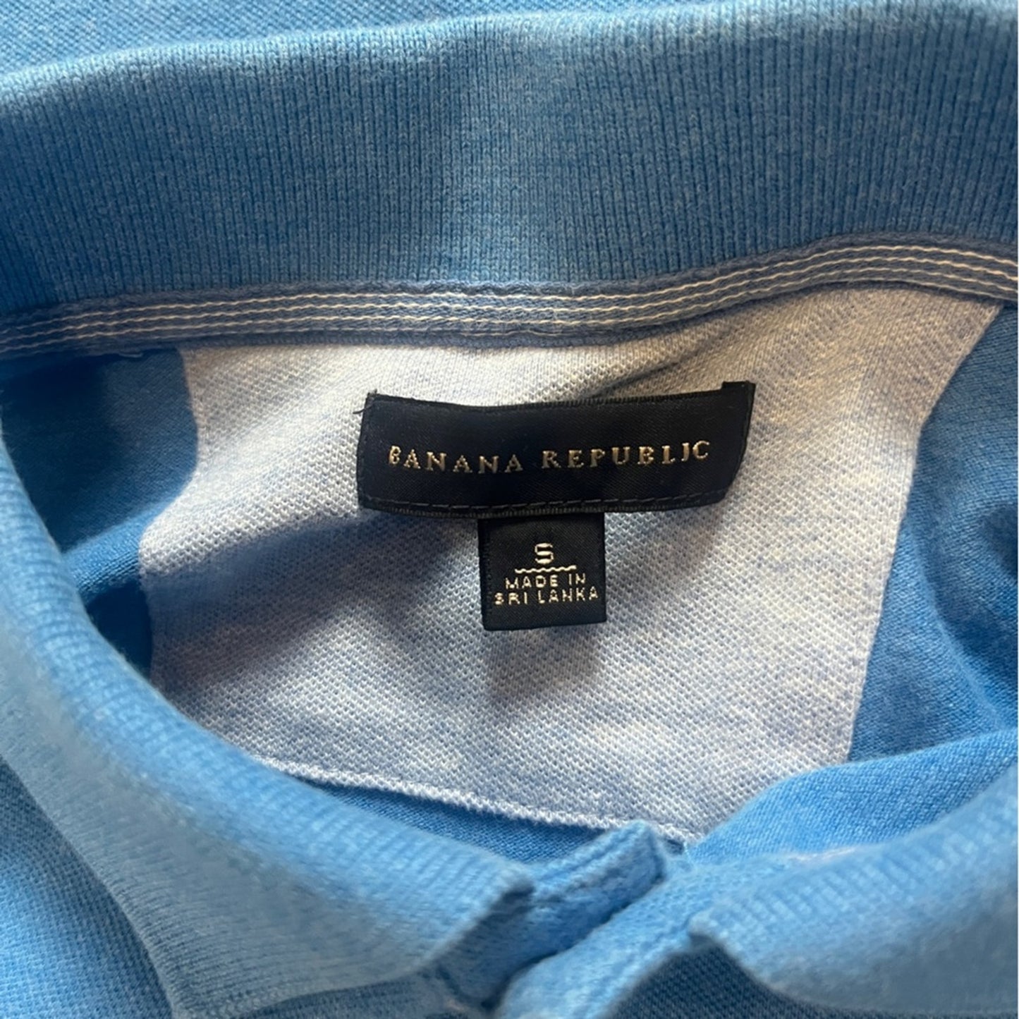 Banana Republic Polo Mens Size Small Blue Casual Preppy Basic Everyday Staple