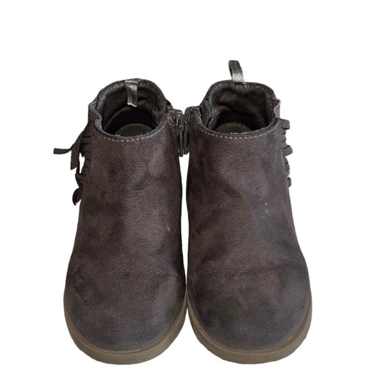 Old Navy Toddler Girls Size 7 Brown Ankle Boots With Fringe on Sides