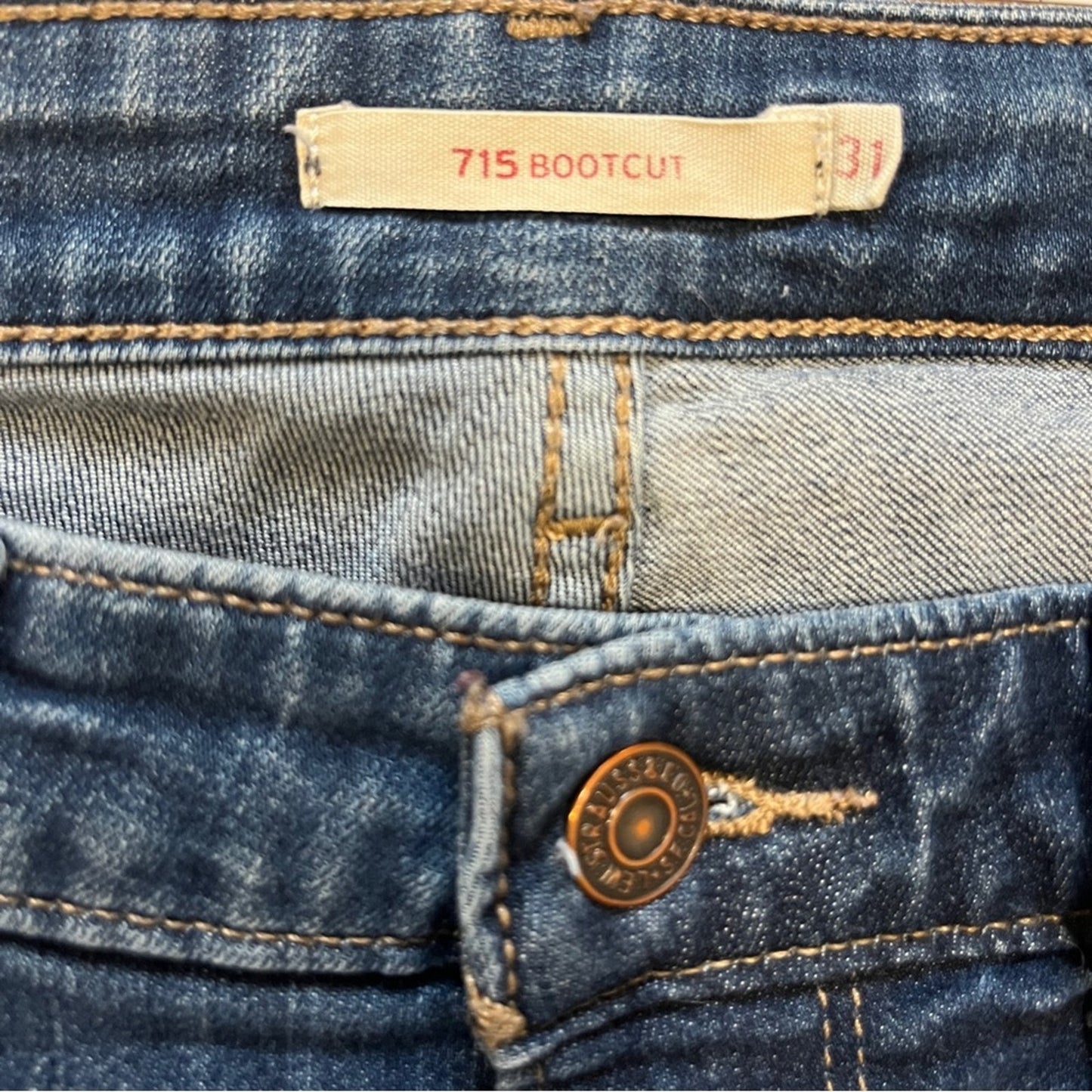 Levi's 715 Bootcut Jeans 31x32 Medium Wash Basic Simple Classic Western Country