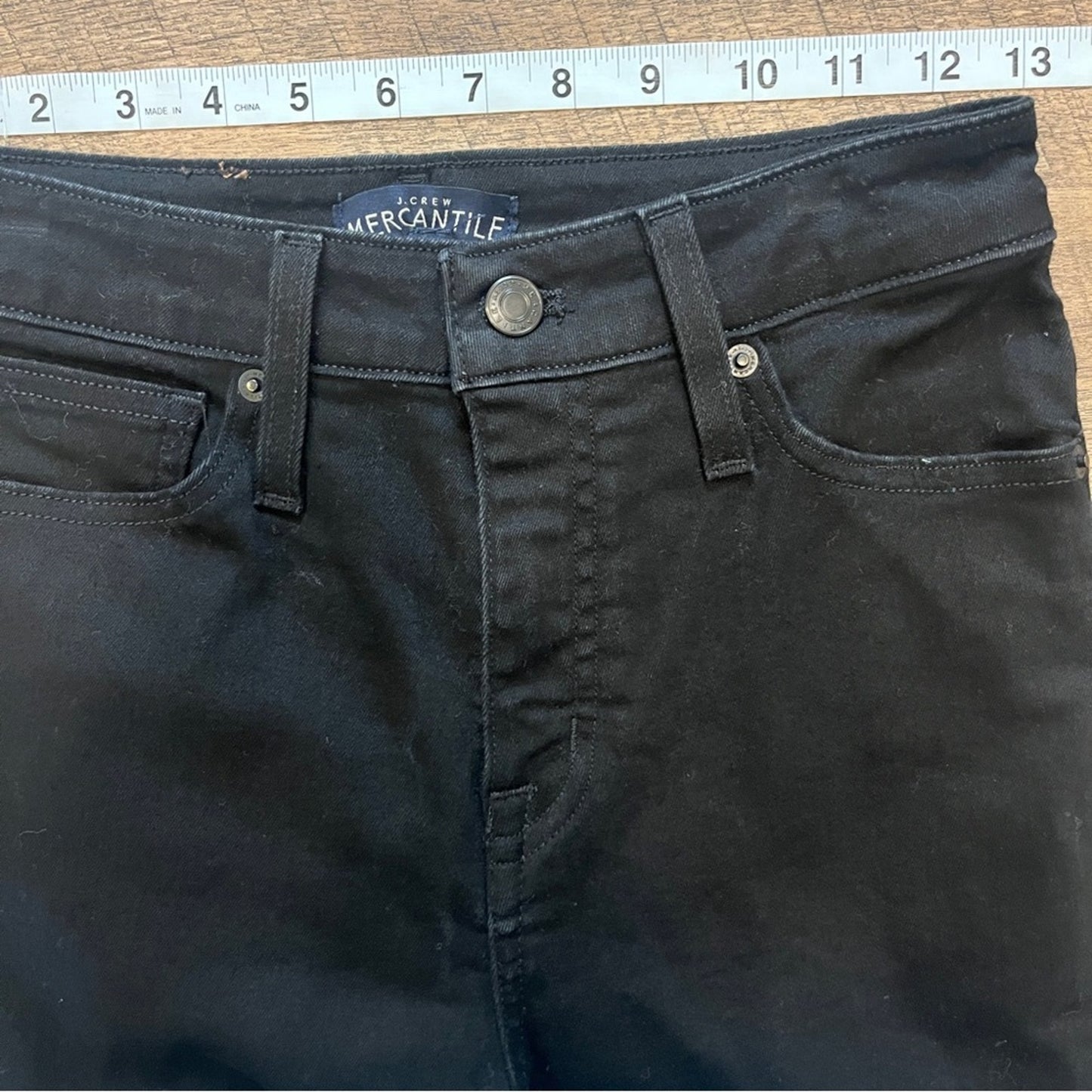 J Crew Mercantile Black Denim Skinny Jeans Womens Size 25 Classic Basic Casual