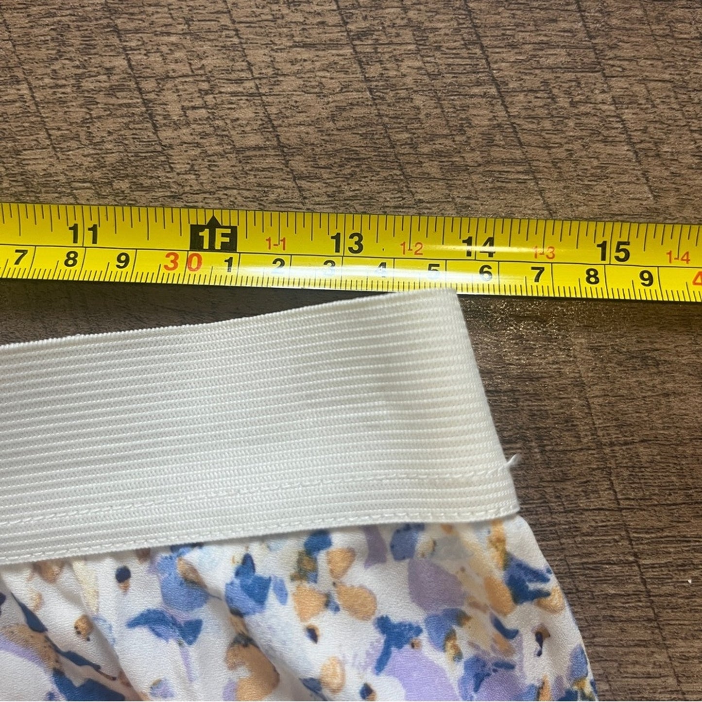 Vince Camuto Pleated Midi Skirt Womens Small Ivory Floral Elastic Waist Lined