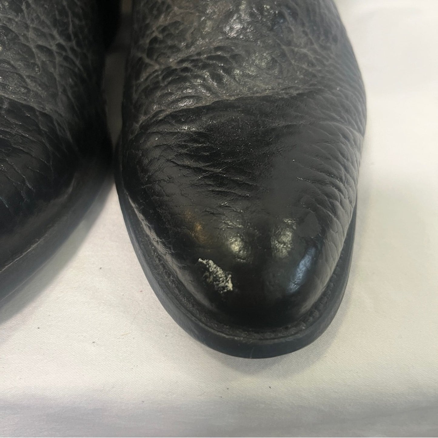 Palomino 932 Country Western Cowboy Boots Men Size 10D Black Leather Embroidered