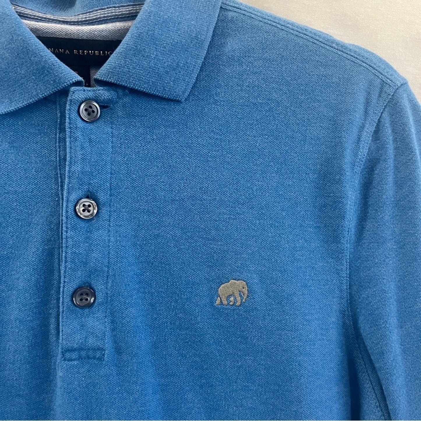 Banana Republic Polo Mens Size Small Blue Casual Preppy Basic Everyday Staple