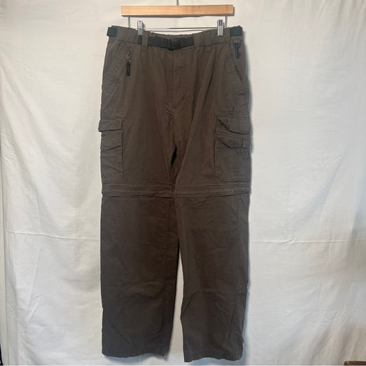BC Clothing Mens Convertible Cargo Pants 32x32 Tactical Green Outdoor Hiking