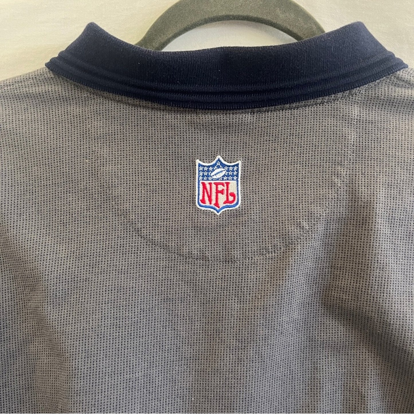 Reebok Dallas Cowboys Polo Mens Size XL Short Sleeve NFL Gray Navy Football Logo