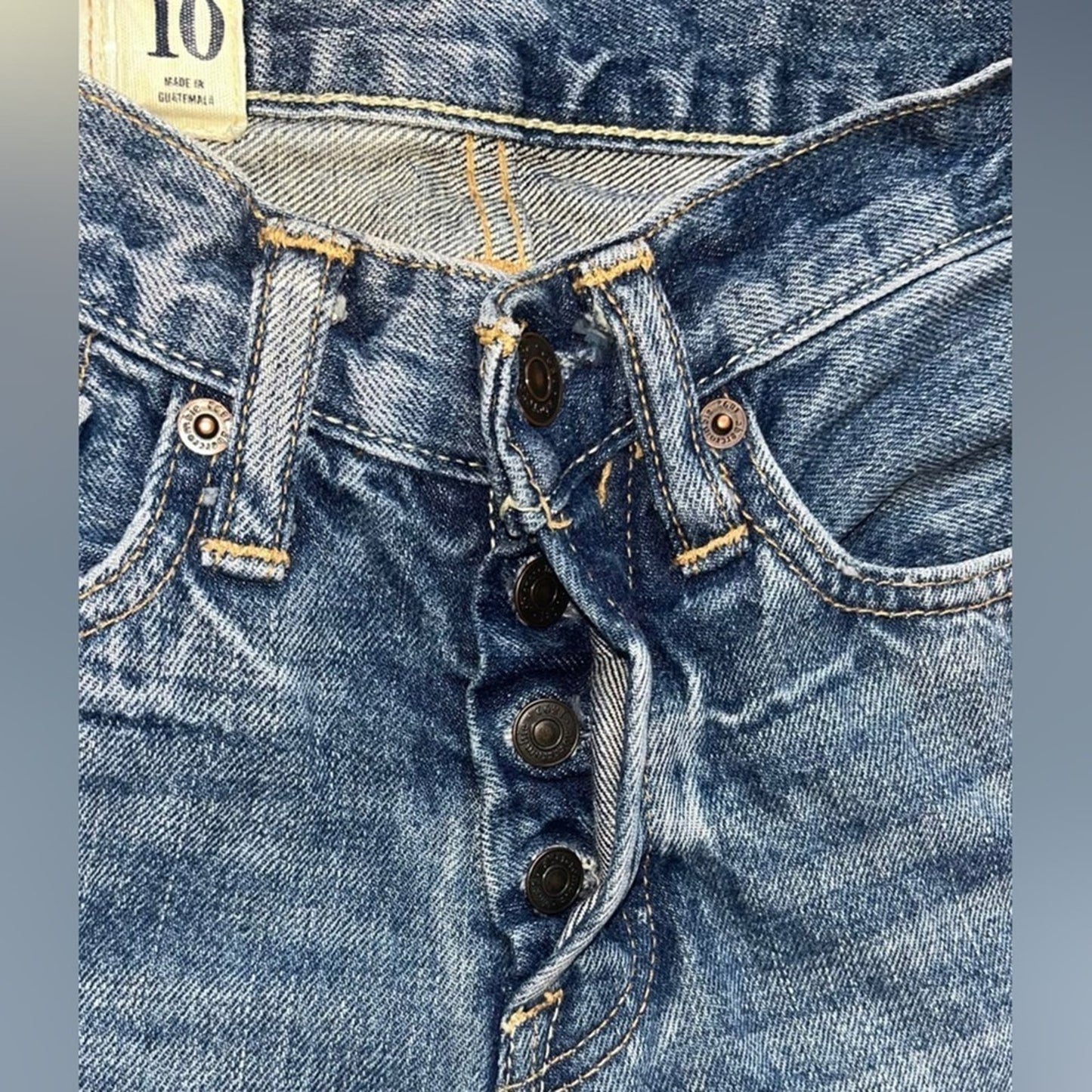Abercrombie Boys Jeans Size 10 Straight Buttonfly Medium Wash Denim Jeans Basic