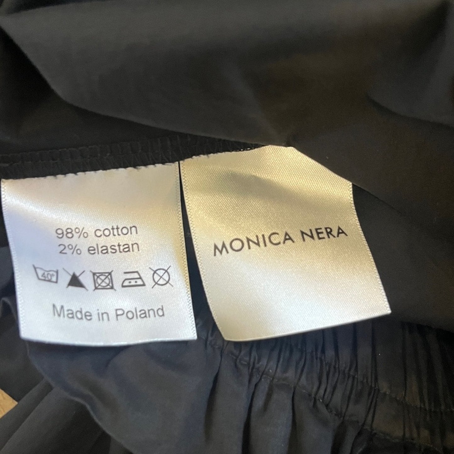Monica Nera Black High Waist Paperbag Pants Belt Tie Classy Sophisticated Pocket
