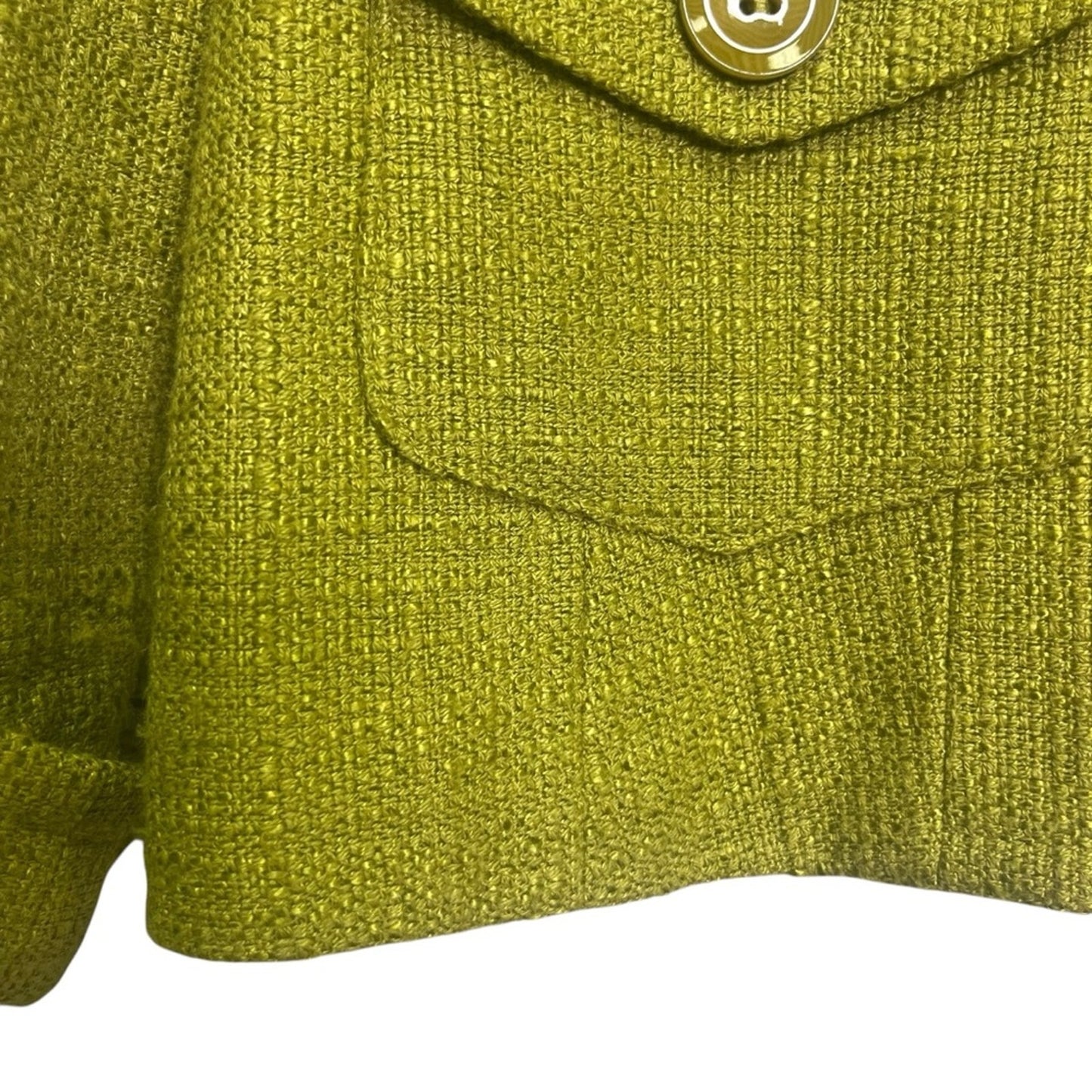 Talbots Womens Blazer Size 4 Italian Fabric Green 2 Button Long Sleeve Career
