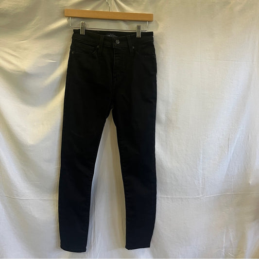 J Crew Mercantile Black Denim Skinny Jeans Womens Size 25 Classic Basic Casual