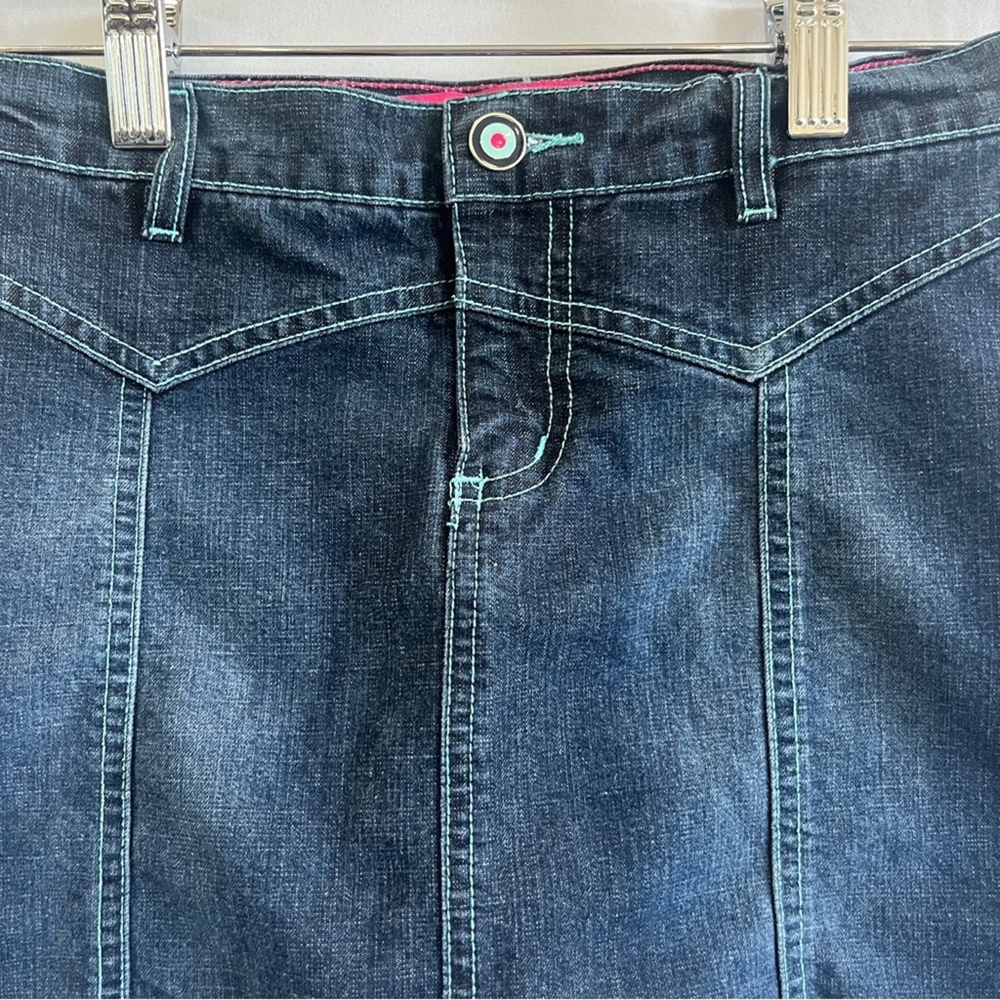 Glo Mini Denim Skort Girls Size 10 Casual Basic Simple Dark Wash Spring Neutral