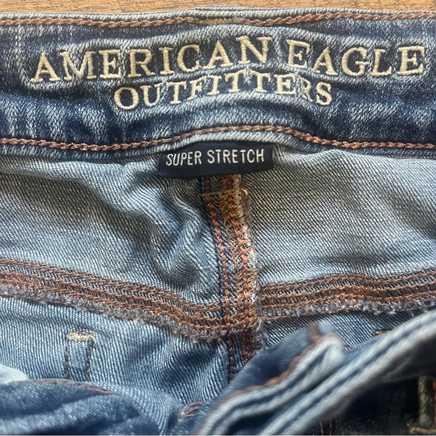 American Eagle Super Stretch Skinny Jeans Womens Size 8 Long Tall Casual Basic