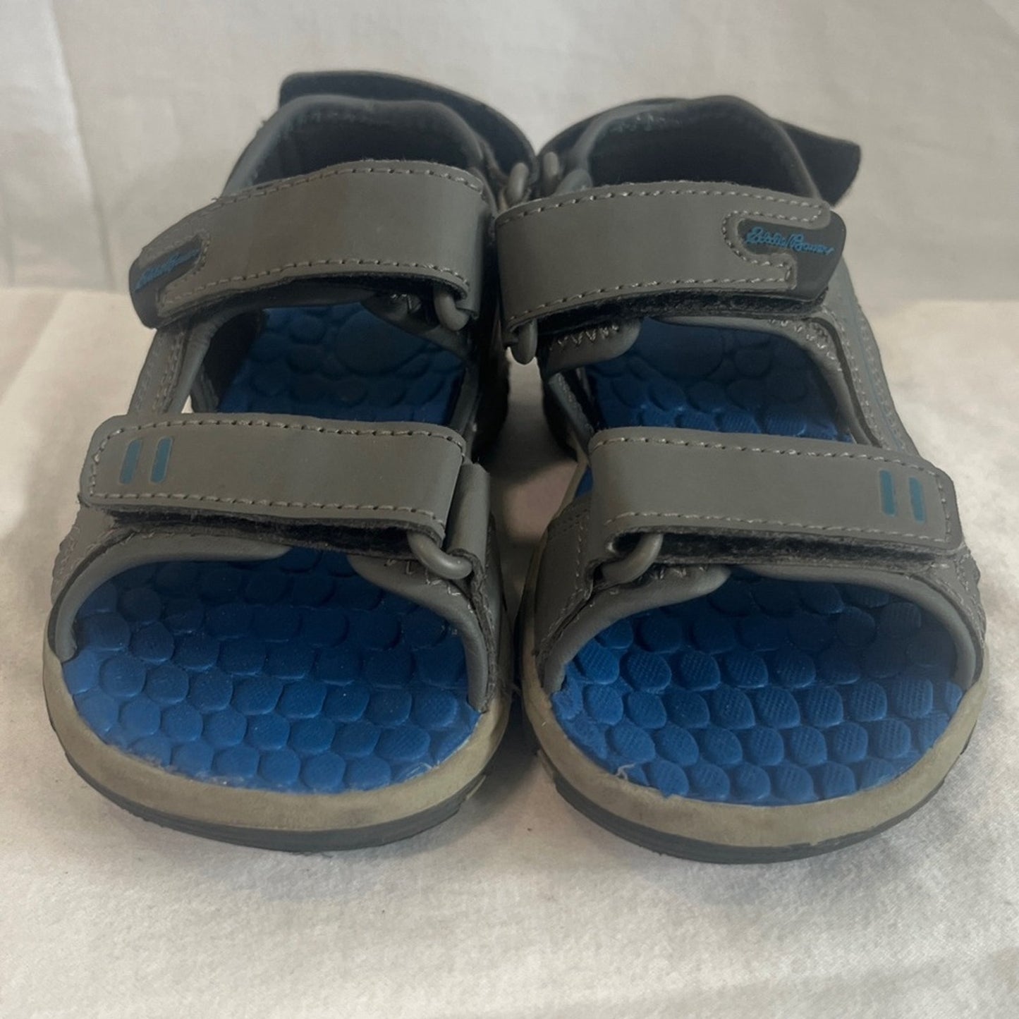Eddie Bauer Rocky Blue Gray River Sandals Youth Size 11 Velcro Straps Outdoor