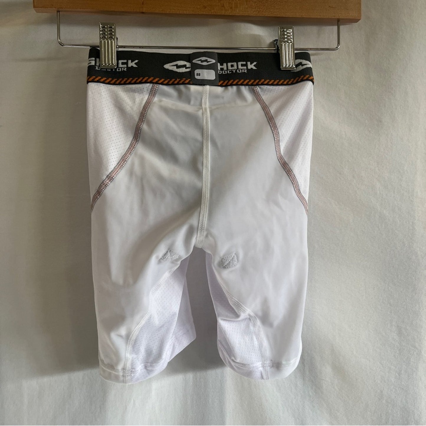 Shock Doctor Compression Shorts Protective Bio Flex Cup Wickening White Youth S