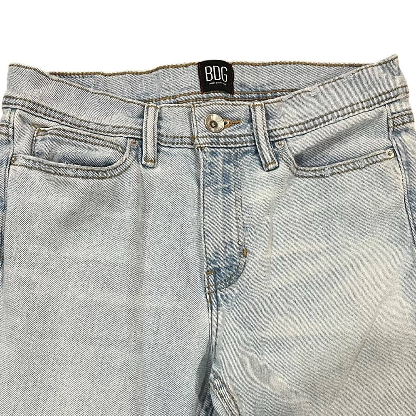 Urban Outfitters BDG Womens Skinny Jeans 29/32 Stretch Light Wash Freyed Hem