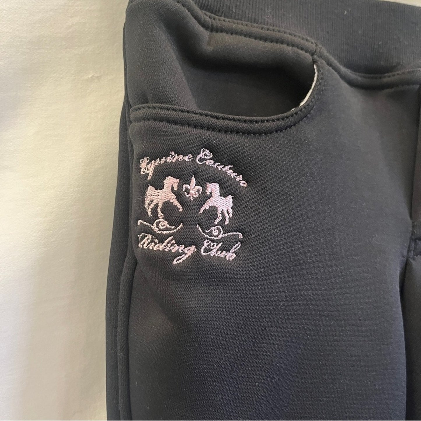Equine Couture Riding Club Black Children's Winter Breeches Size 08 Equestrian