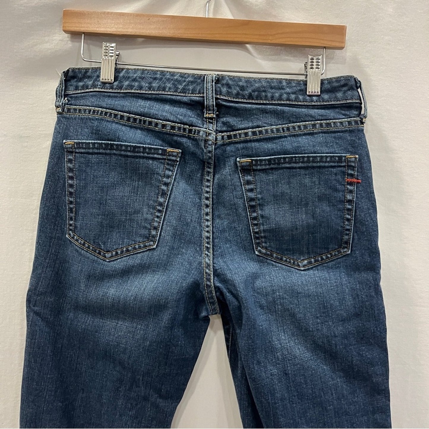 Gap Classic Stretch Straight Denim Jeans Size 6 Long Staple Essential Tall Dark