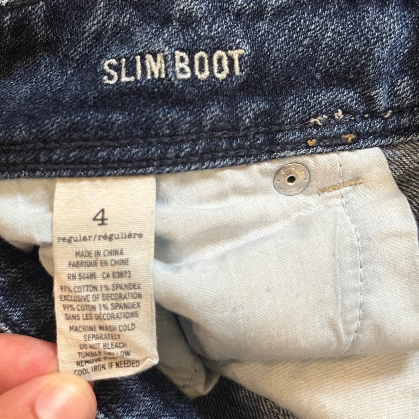 Vintage American Eagle Stretch Slim Boot Denim Jeans Size 4 Low Rise Medium Wash