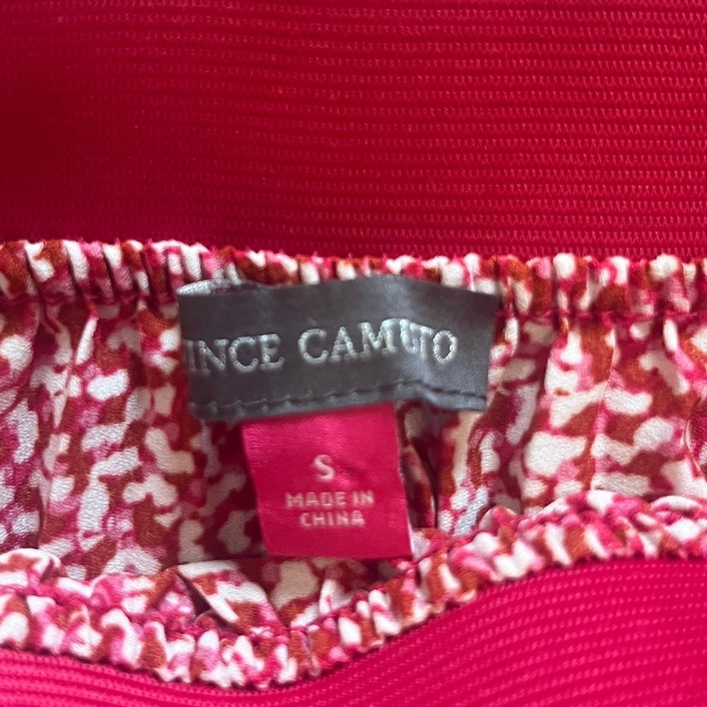 Vince Camuto Pleated Midi Skirt Womens Small Pink White Elastic Waist Lined Soft
