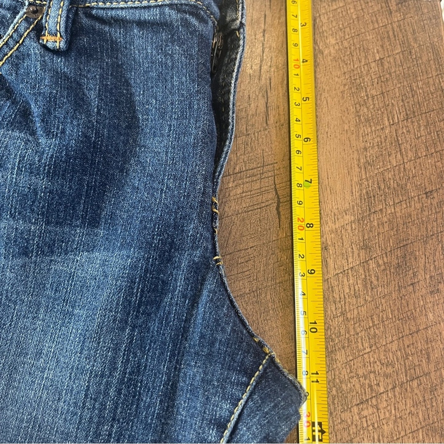 Ann Taylor Slim Boot Denim Jeans Womens Size 8 Embroidered Pockets Rodeo Barn