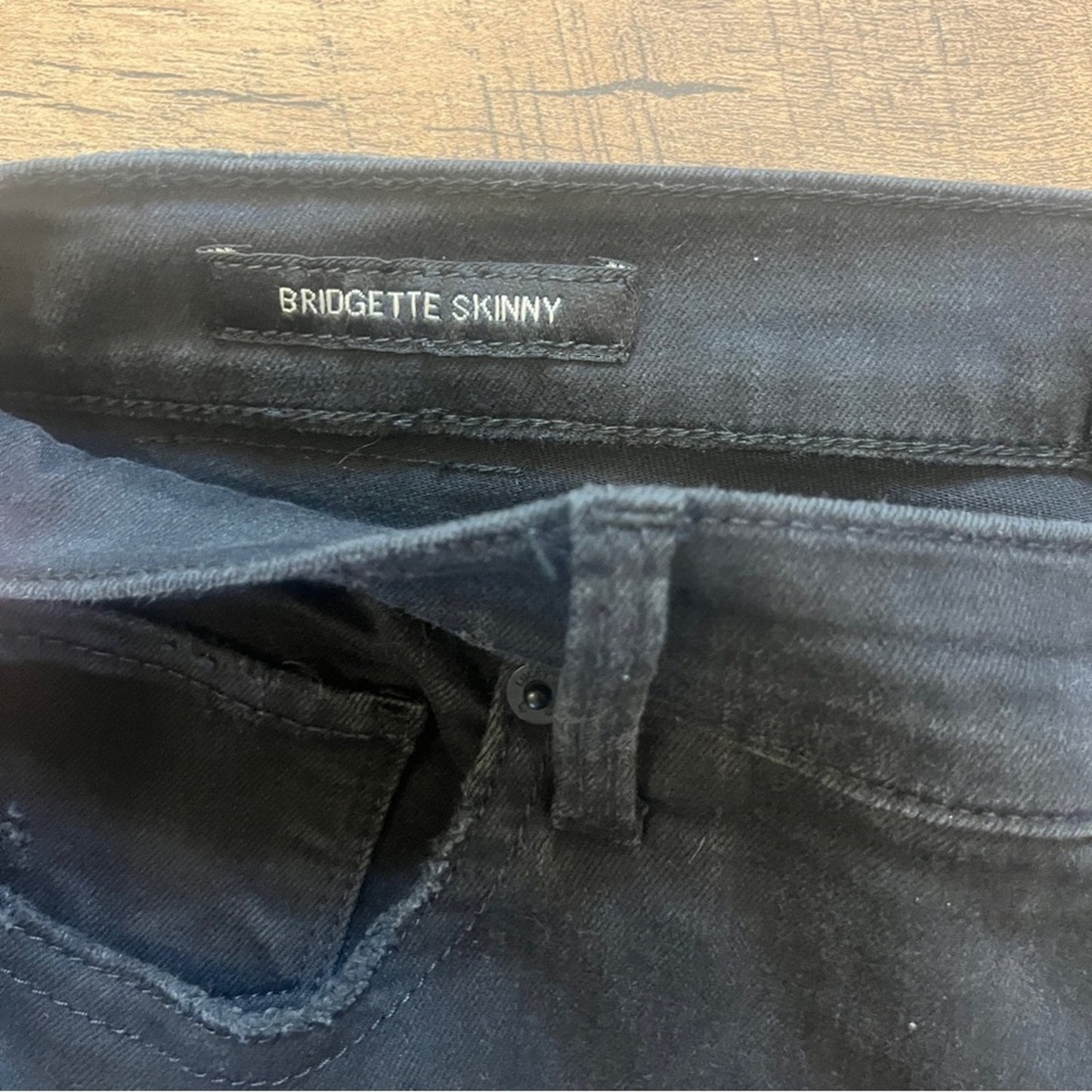 Lucky Brand Bridgette Skinny Black Jeans Womens Size 14 Raw Hem Basic Staple