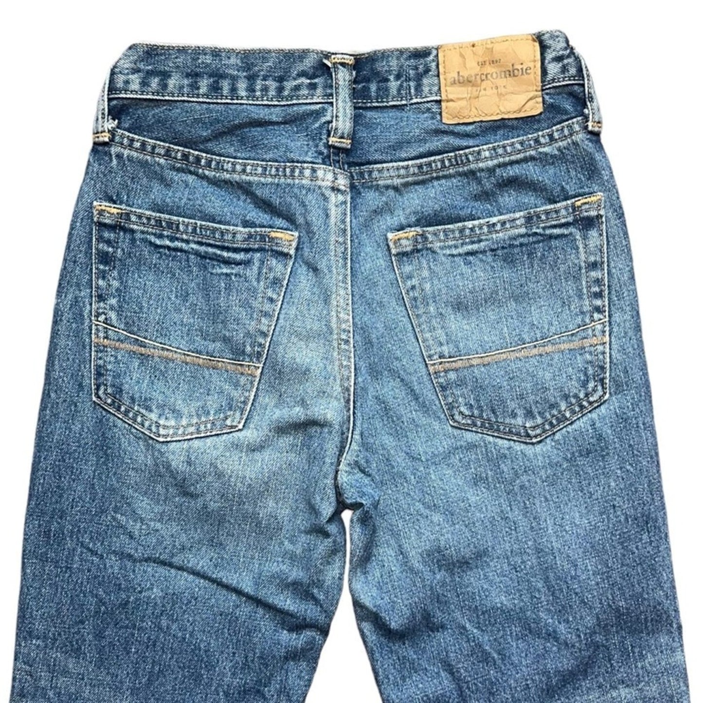 Abercrombie Boys Jeans Size 10 Straight Buttonfly Medium Wash Denim Jeans Basic