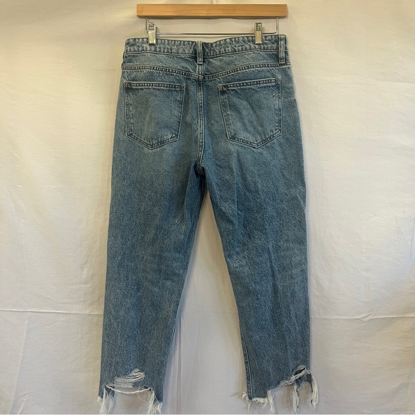 Altard State Distressed Jeans Womens Size 28 Raw Hem Straight Cropped High Rise