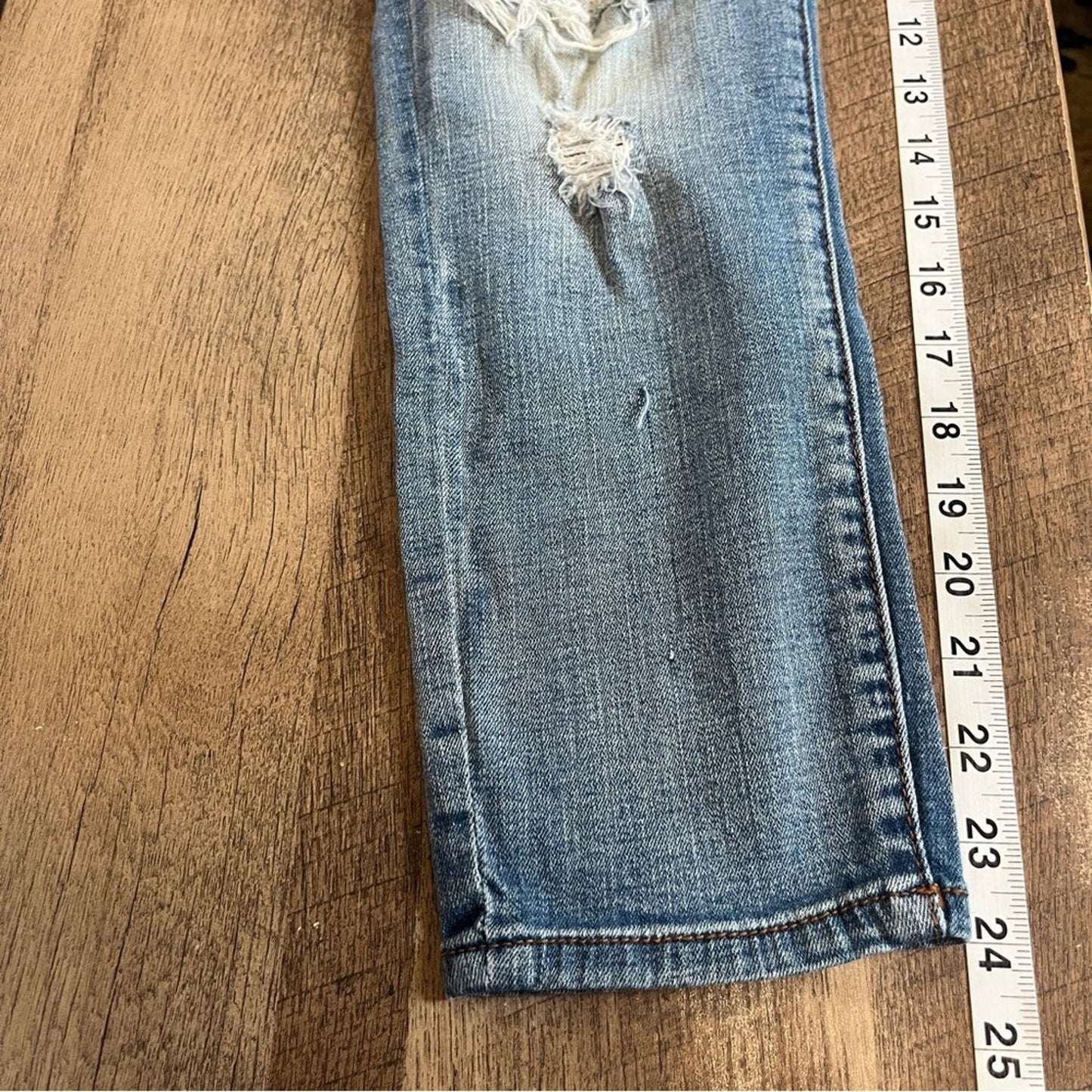 American Eagle Hi Rise Jegging Crop Super Stretch Denim Jeans Size 8 Med Wash