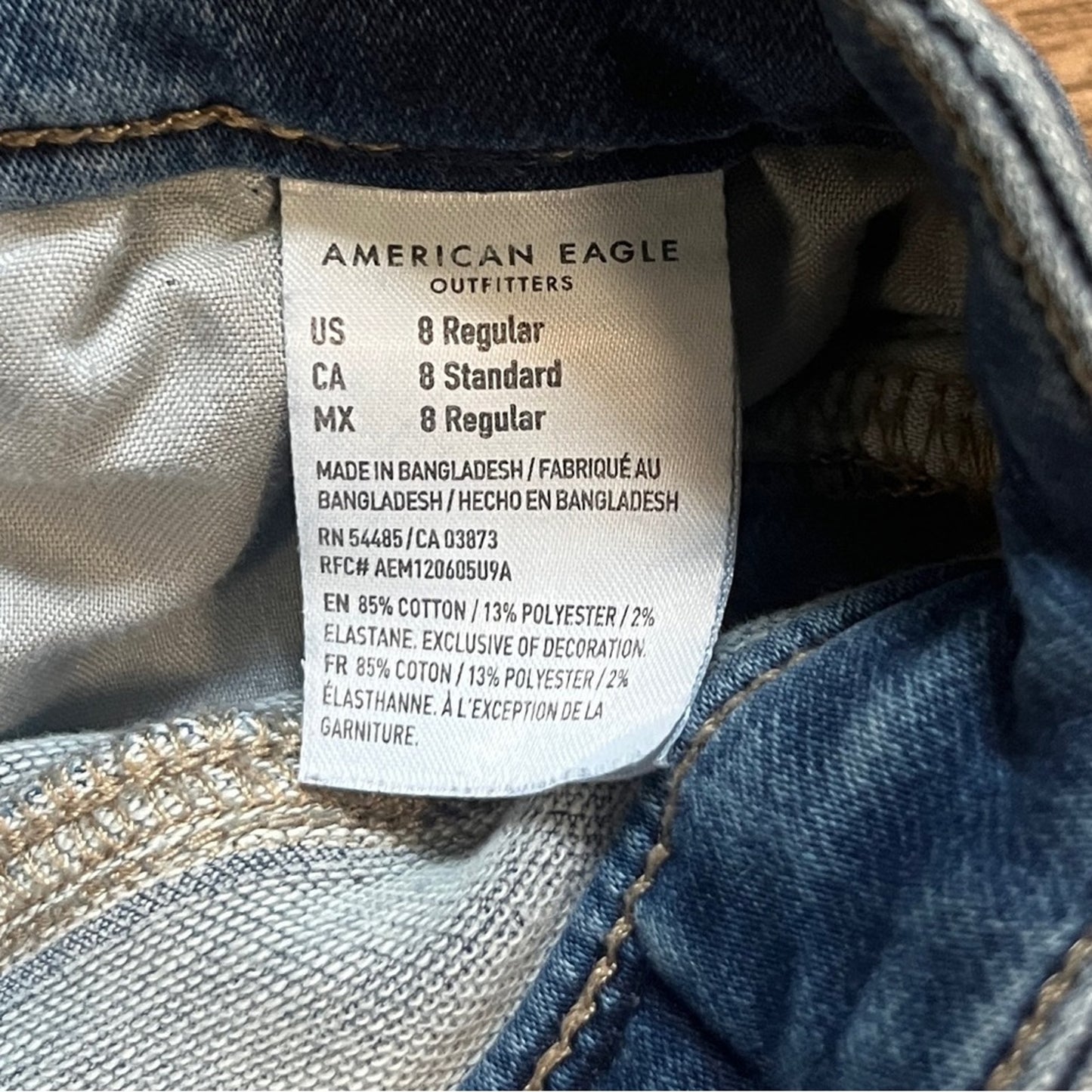 American Eagle Hi Rise Jegging Next Level Stretch Denim Jeans Womens Size 8