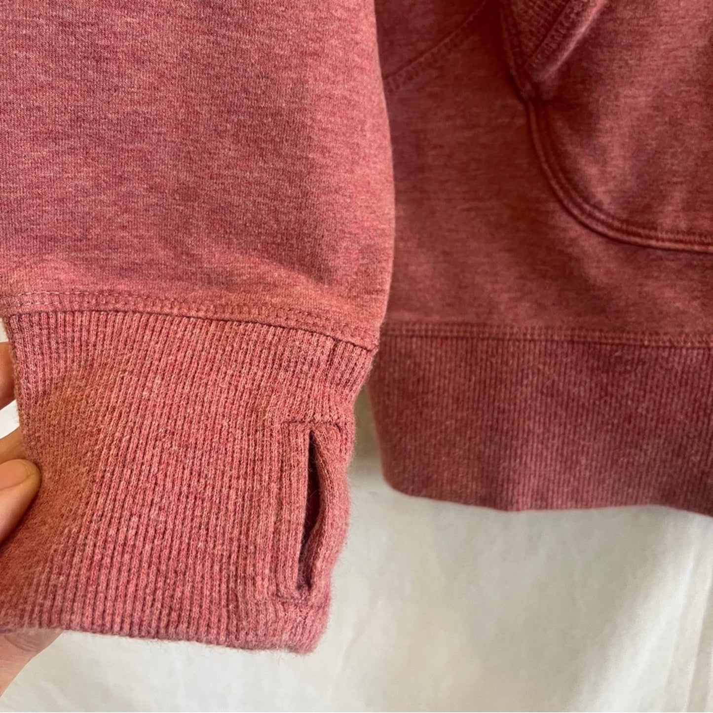 LL Bean Pullover Women Large Heathered Red Cowl Neck Long Sleeve Soft Cozy Comfy