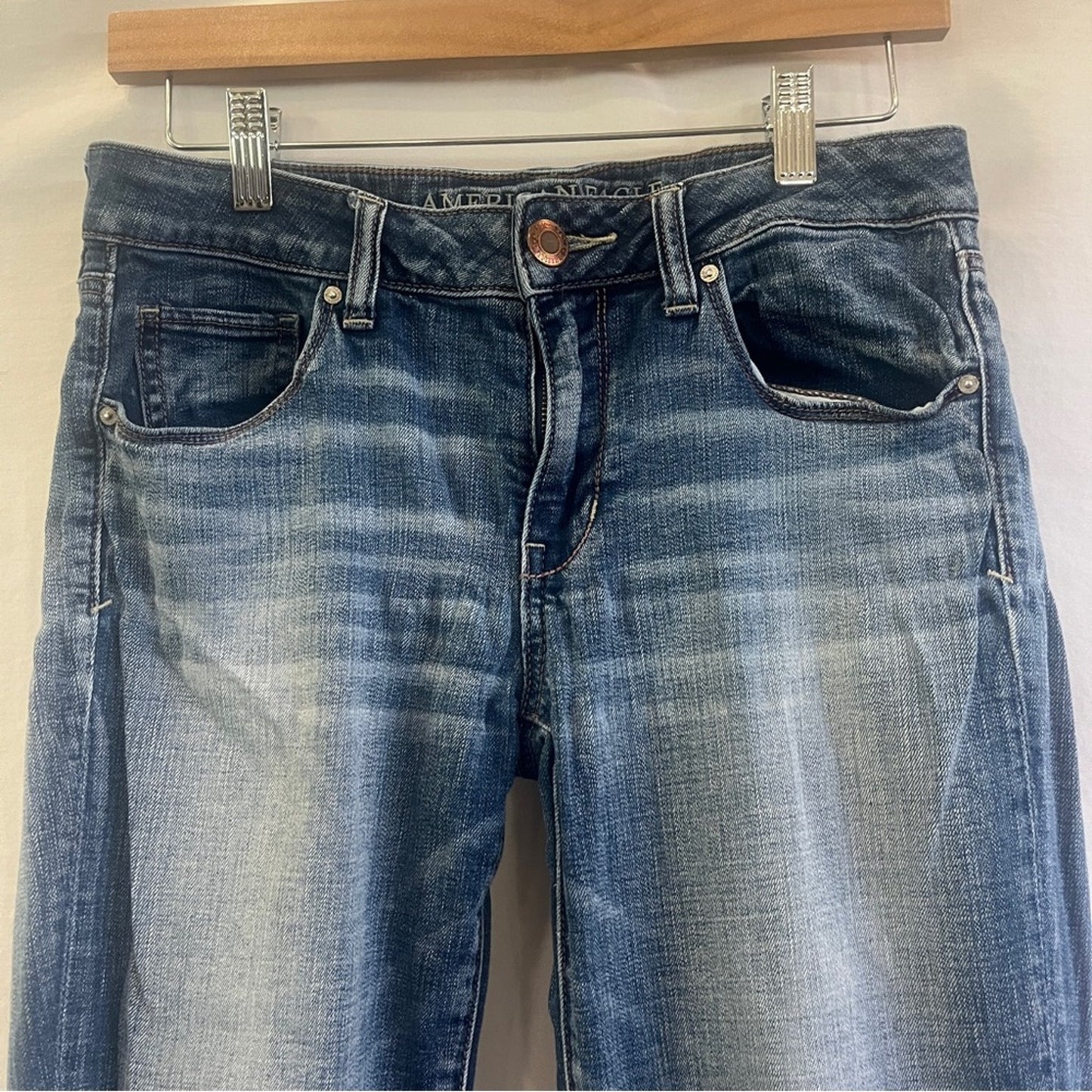 American Eagle Super Stretch Skinny Jeans Womens Size 8 Long Tall Casual Basic