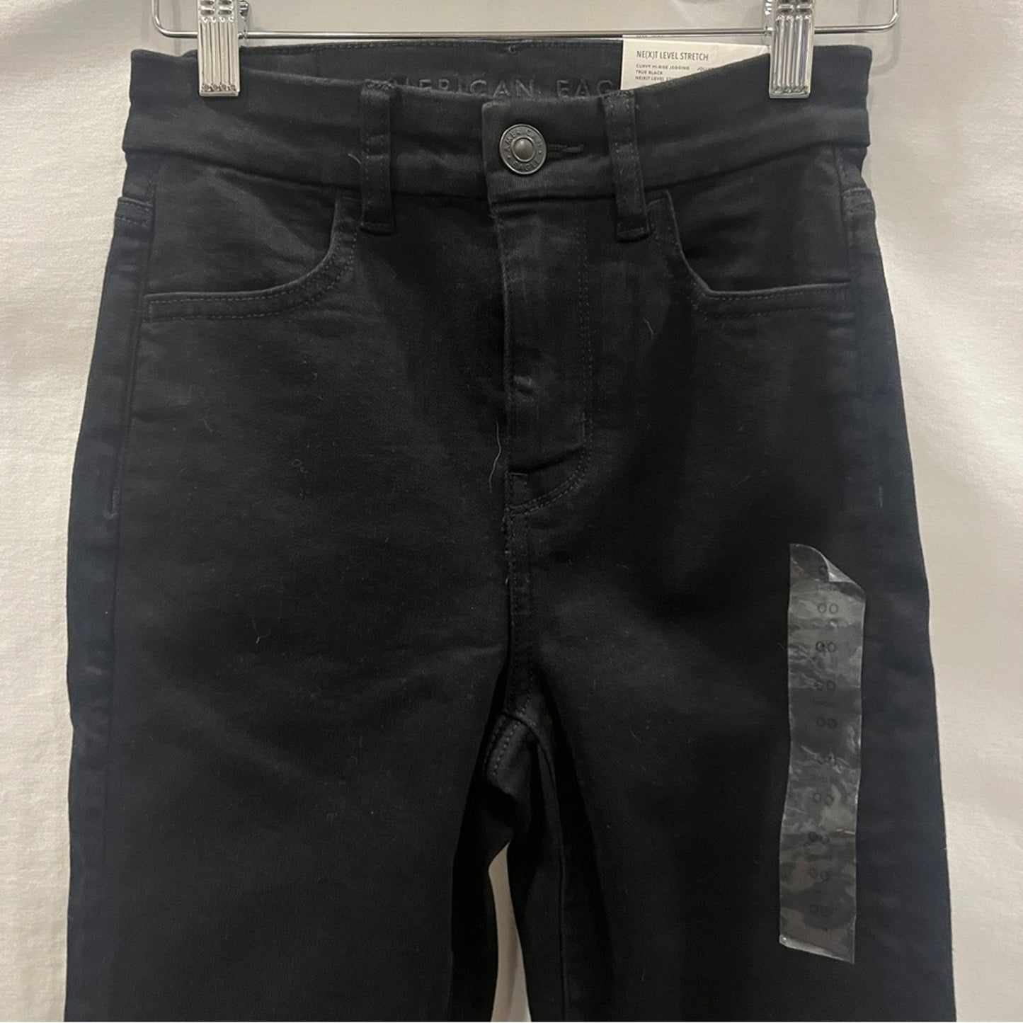 American Eagle Curvy Hi Rise Jegging Black Womens 00 Next Level Stretch Small