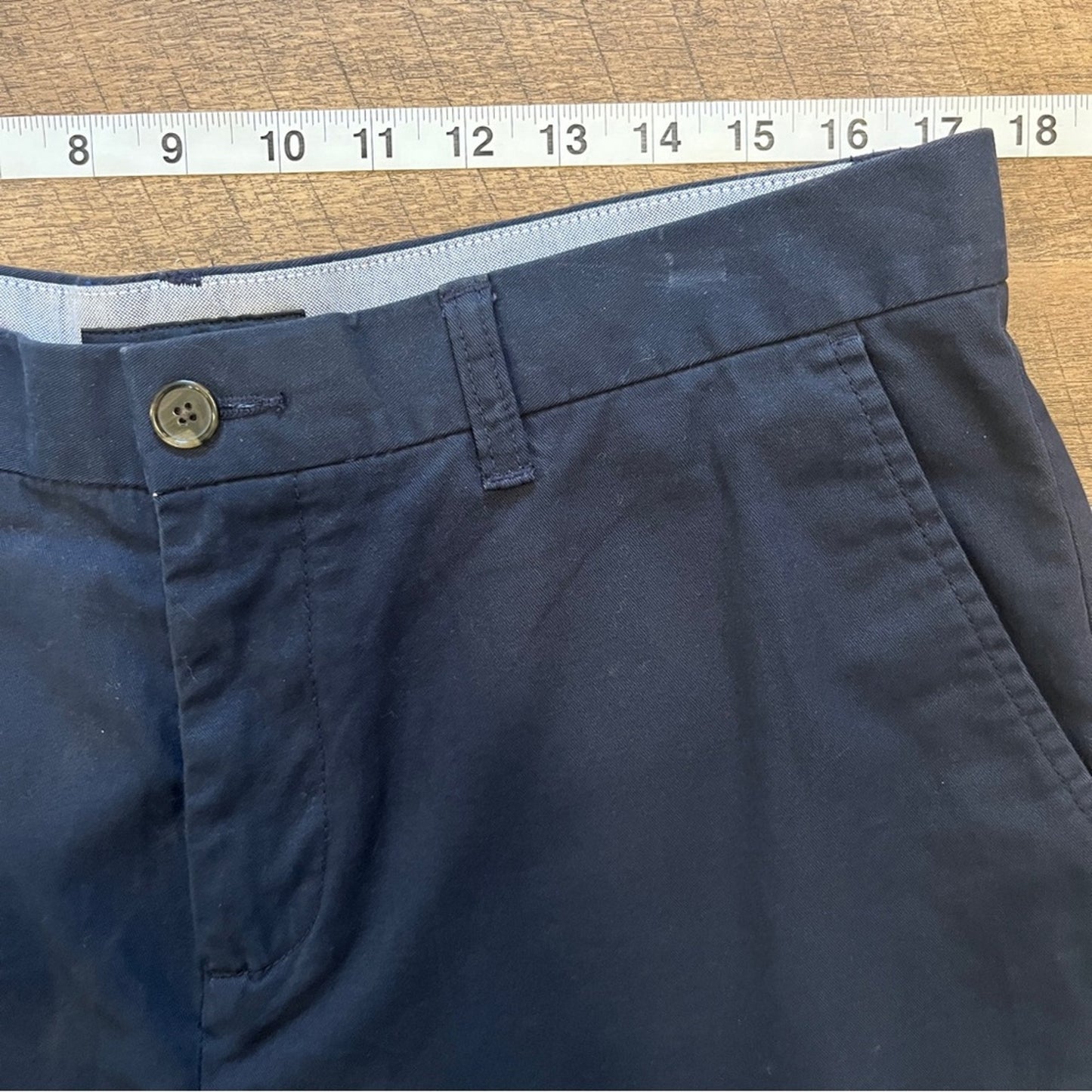 Tommy Hilfiger Mens Navy Chino Shorts Size 34 Golf Sophisticated Classic Basic