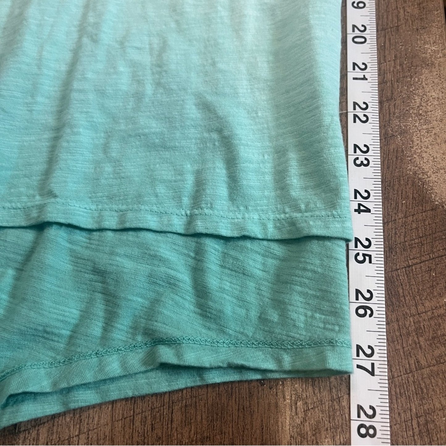 Seven 7 Dip Dye Tee Womens Size XL Orange Turquoise 3/4 Sleeve Tunic Casual Boho