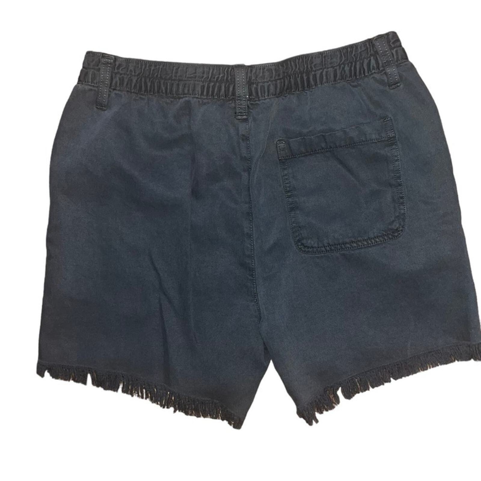 Aerie Womens Black Elastic Band Cut Off Shorts Size Small