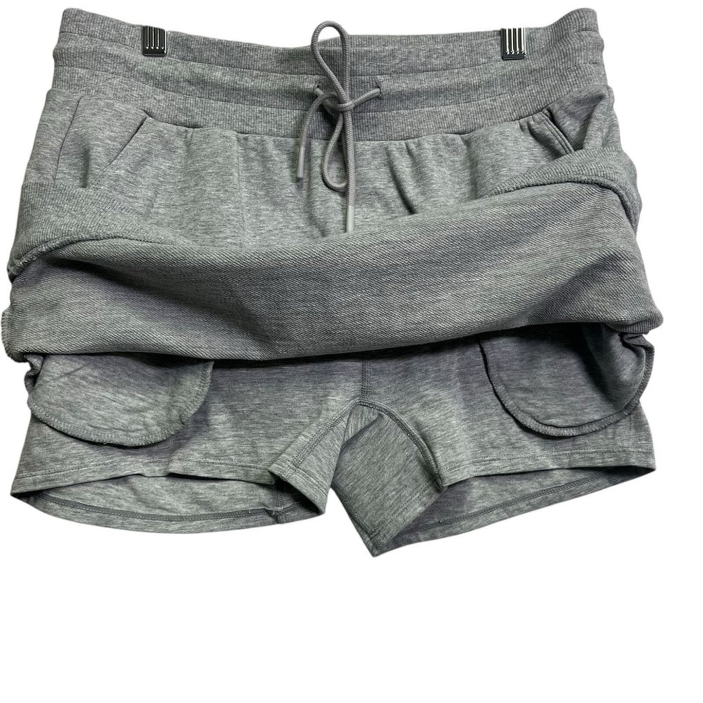 JoyLab Womens Gray Drawstring Front Pocket Athletic Skort Size Medium