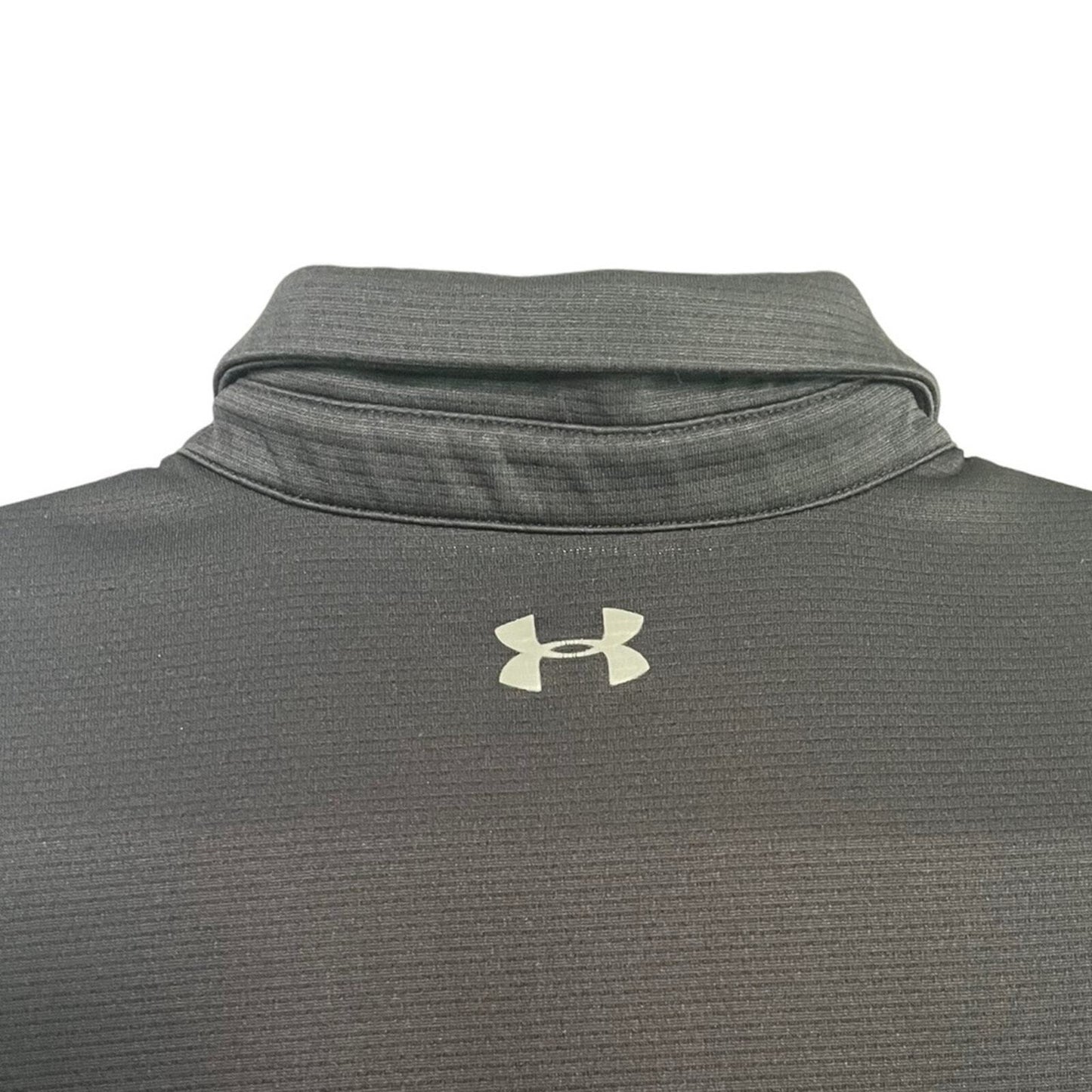 Under Armour Mens XL Black Loose Heatgear Short Sleeve Collared Polo Shirt