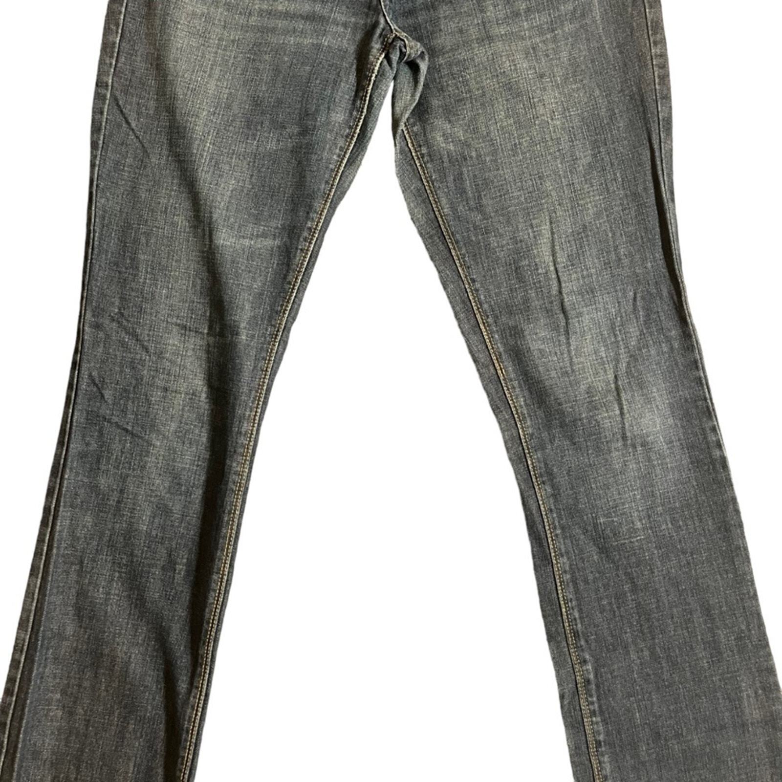 American Eagle Womens 77 Straight 8 Long Medium Wash Denim Jeans