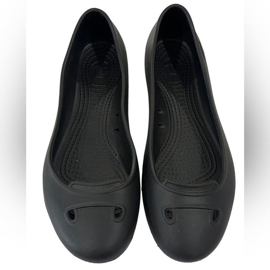 CROCS Womens Size 8 Flat Black Kadee Shoe 