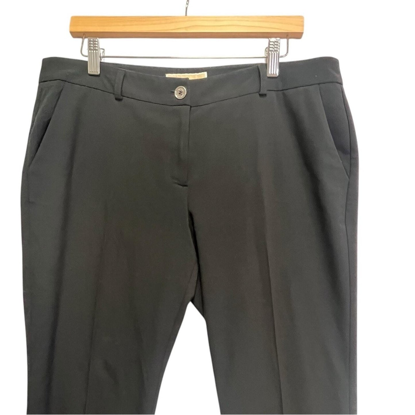 Michael Kors Womens Size 10 Black Casual Pleated Front Pants Slacks