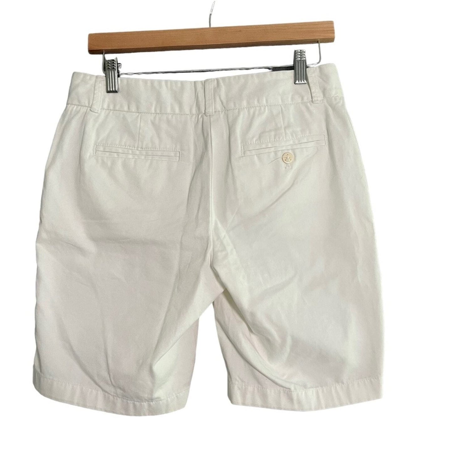 J. Crew Womens Size 2 Weathered Broken In Classic Twill White Chino Shorts NWT