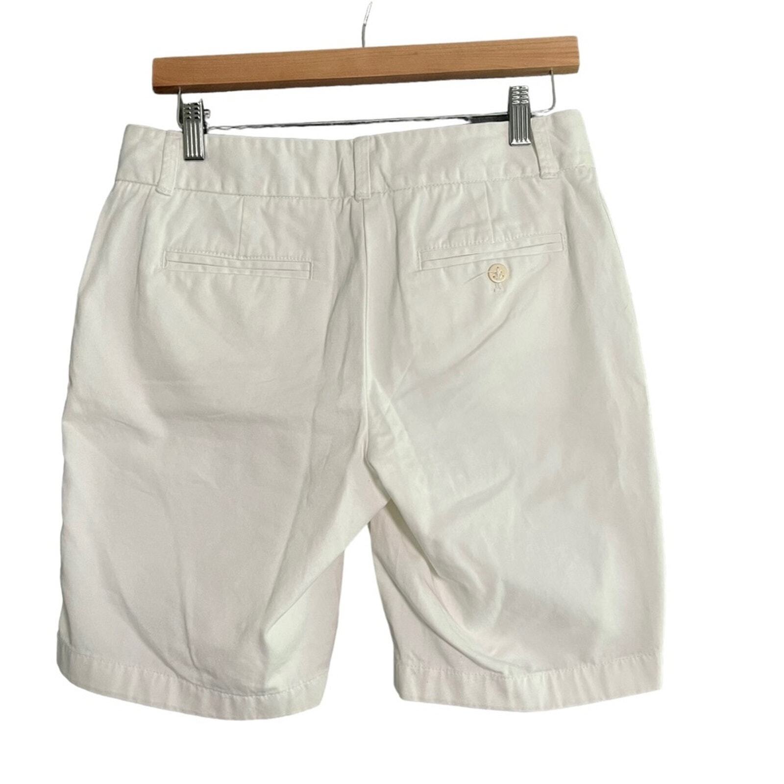 J. Crew Womens Size 2 Weathered Broken In Classic Twill White Chino Shorts NWT