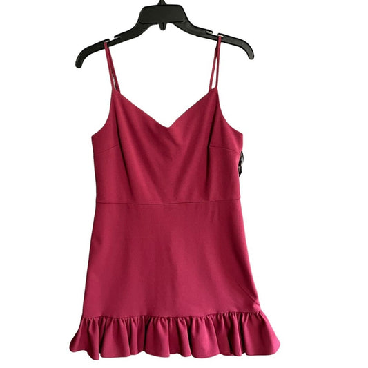 1. State Womens Size 10 Berry Charm Ruffle Hem Mini Slip Dress Adjustable Straps