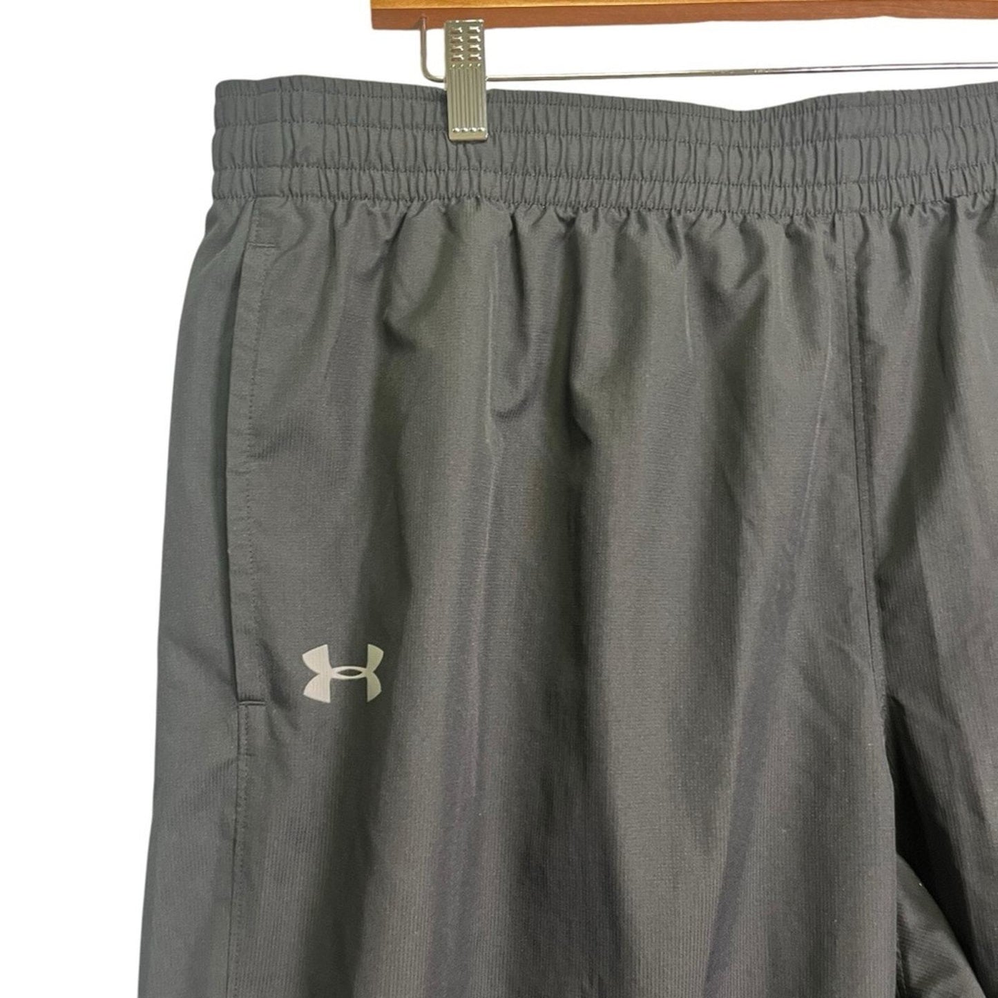 Under Armour Mens Size 3XL Black Ankle Zip Heat Gear Drawstring Warmup Pants